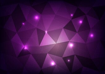 Technology electric purple neon line geometry background