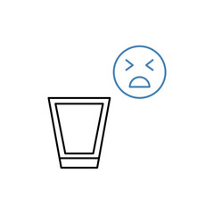 pessimistic concept line icon. Simple element illustration. pessimistic concept outline symbol design.