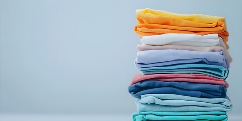 Organizing Laundry by Color for Washing. Concept Laundry sorting, Color-coded clothes, Washing routine, Stain removal, Fabric care