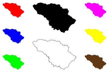 Howard County, Maryland (U.S. county, United States of America, USA, U.S., US) map vector illustration, scribble sketch Howard map