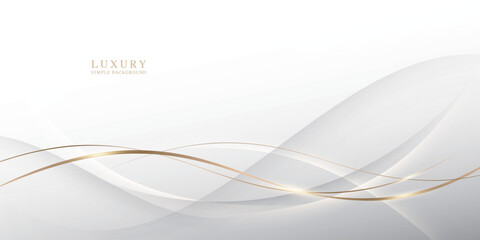 高級感のある金色の曲線背景