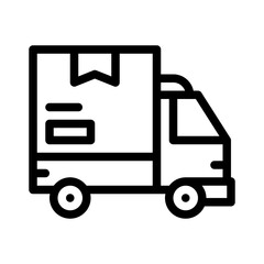 lorry line icon