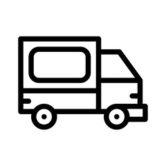 Fototapeta premium truck line icon