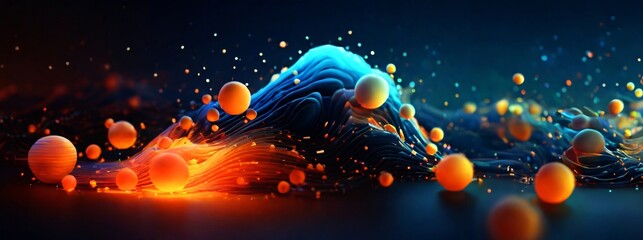 Naklejka premium This abstract, wallpaper-like background shows colorful digital arrows pointing up, symbolizing growth, ideal as a best-seller for tech concepts