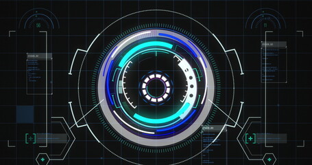 Obraz premium Image of data processing on digital screen