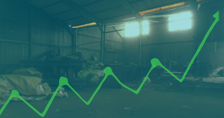 Image of data processing over rubbish dump