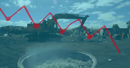 Image of graph over machines at junkyard