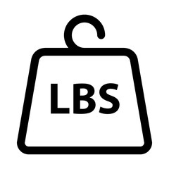 Weight icon in LBS. SVG File