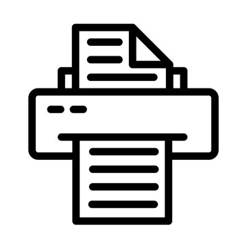 recommend clip art: Printer icon in black and outline style