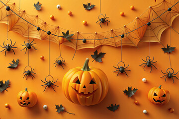 halloween background with pumpkin