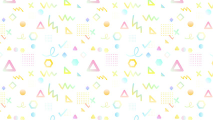 かわいい黄色のメンフィスパターン16：9