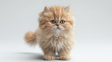 orange fluffy kitten, cute persian kitten