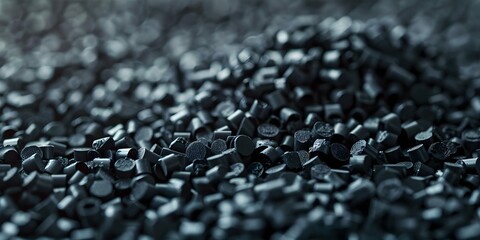 Closeup of plastic granules used in petroleu. Concept Plastic granules, Petroleum industry, Close-up photography