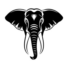 Elephant Head Logo Symbol Silhouette