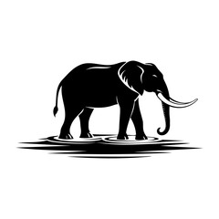 Elephant In Nature Silhouette