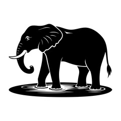 Elephant In Nature Silhouette