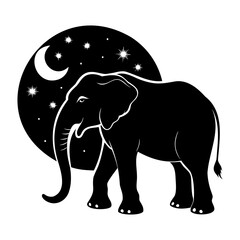 Elephant In Nature Silhouettes Collection