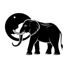 Elephant In Nature Silhouettes Collection