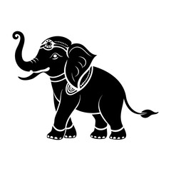 Elephant Ornament Silhouettes Collection