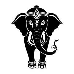 Elephant Ornament Silhouettes Collection