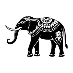 Elephant Ornament Silhouettes Collection