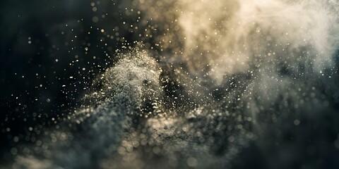 Examining Dust Particles in the Air to Highlight the Importance of Quality Control. Concept Quality Control, Airborne Dust Particles, Importance of Examination, Environmental Monitoring