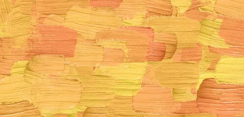 Strokes of orange-yellow paint on the canvas. It was made using computer graphics. Suitable for backgrounds of different directions.