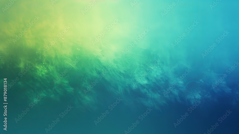 Wall mural an abstract gradient background transitioning from blue to green creates a soothing and dynamic visu