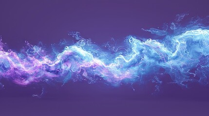   A purple and blue background with smoke rising from both ends