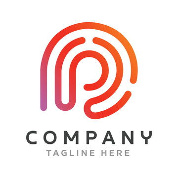 Letter P Pinger Logo Design