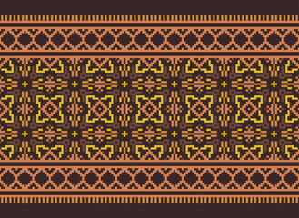 Geometric ethnic oriental ikat seamless pattern traditional Design for background,carpet,wallpaper,clothing,wrapping,Batik,fabric,Vector illustration.