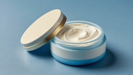aesthetic generic cream case with white body and blue background