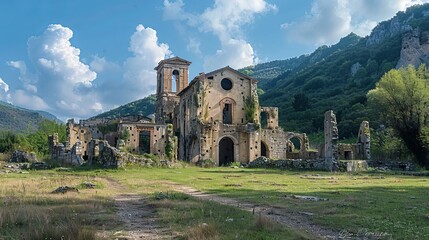 The Abbey of San Martino in Valle is a Benedictine abbey in ruins near the Gole di Fara San Martino, located in Fara San Martino in the province of Chieti.