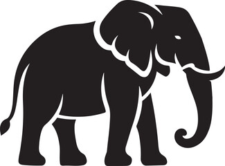 Elephant silhouette vector art