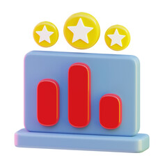 Search Ranking 3d icon. SEO 3d icon. Search engine optimization illustration. 3d rendering