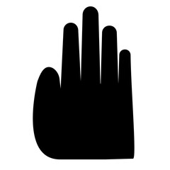 the hand icon in the vector