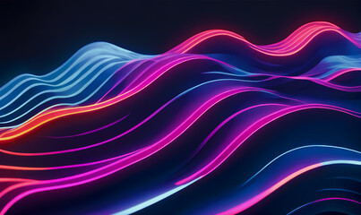 abstract wave neon background