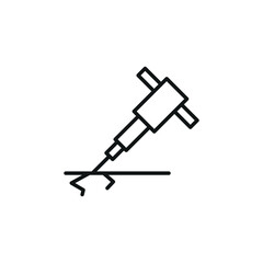 Jackhammer icon. Simple jackhammer icon for social media, app, and web design. Vector illustration.