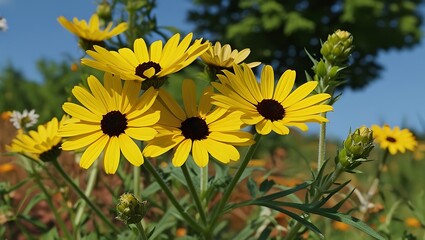Obraz premium Black-Eyed Susan in Sunny Meadow