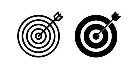 Target icon set. Dartboard Symbol. Goal sign. for mobile concept and web design. vector illustration on white background