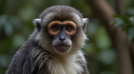 Obraz premium Wolfs Mona Monkey. generative.ai