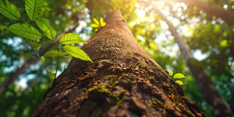 Sustainable Conservation The Symbolic Tree of the Amazon Rainforest. Concept Environmental Protection, Rainforest Conservation, Sustainable Practices, Amazon Ecosystem, Symbolic Tree