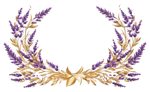 PNG Lavender Linear vector gold pattern flower shape.