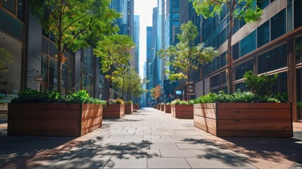 Fototapeta premium Empty Street in a City