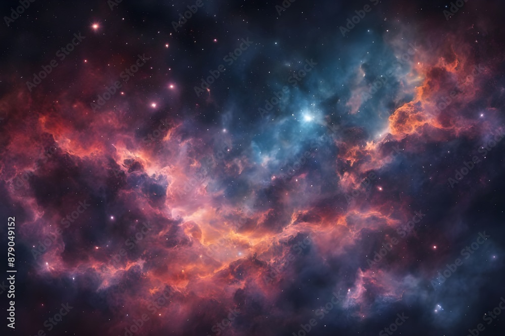Wall mural starry night sky, science background ,genarative ai