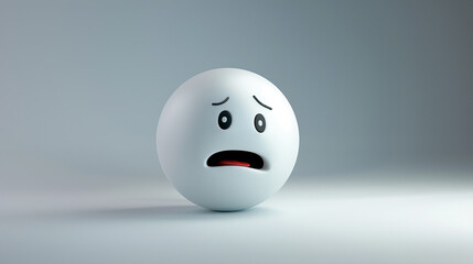 digital emoticon with expression 3d render