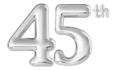 45th Anniversary Silver Number 3D