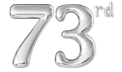 73rd Anniversary Silver Number 3D