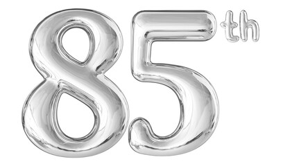 85th Anniversary Silver Number 3D