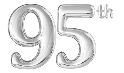 95th Anniversary Silver Number 3D